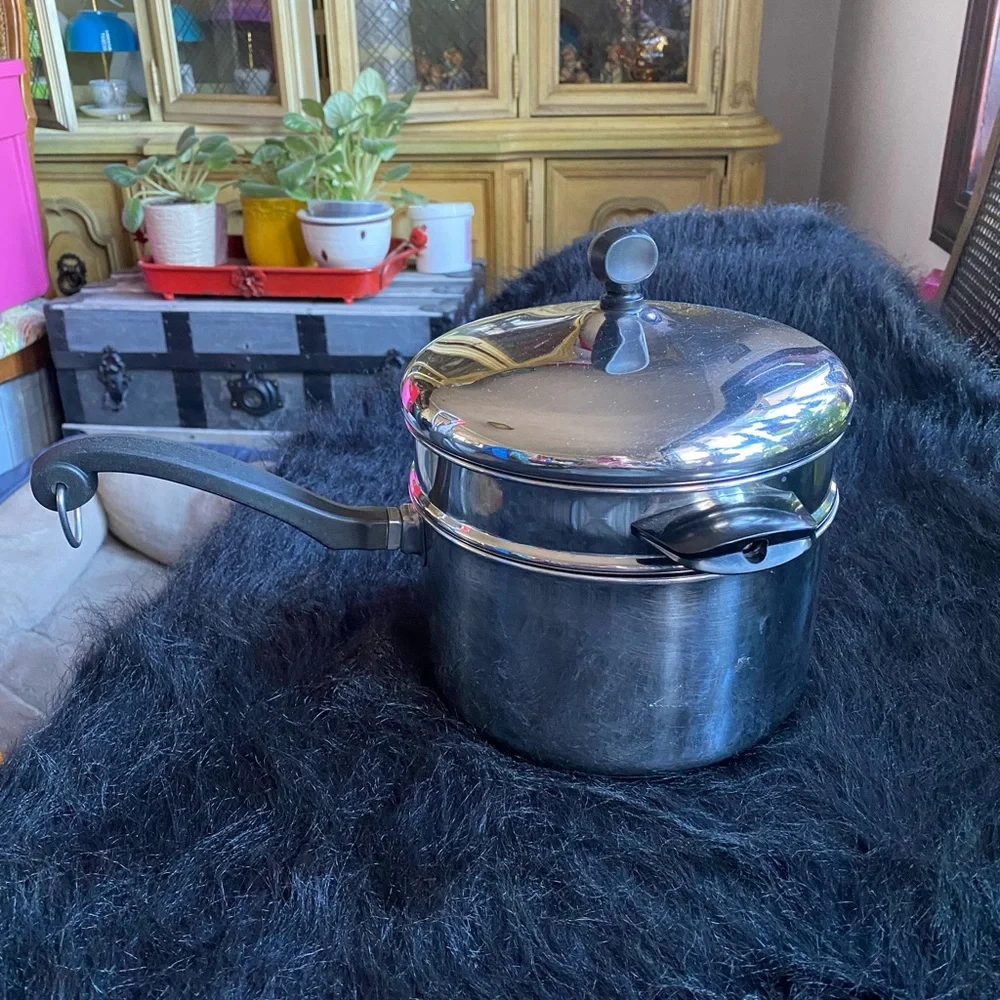 Farberware Double Boiler 3 Qt Pan, Upper, & Lid